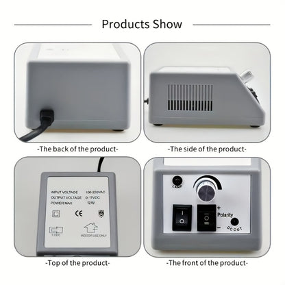 Electric Nail Drill Machine 20000RPM Professional Manicure Pedicure Kit with 6 Drill Bits 50 Sanding Bands Cuticle Remover Nail File Set for Acrylic Gel Nails Home Salon Use