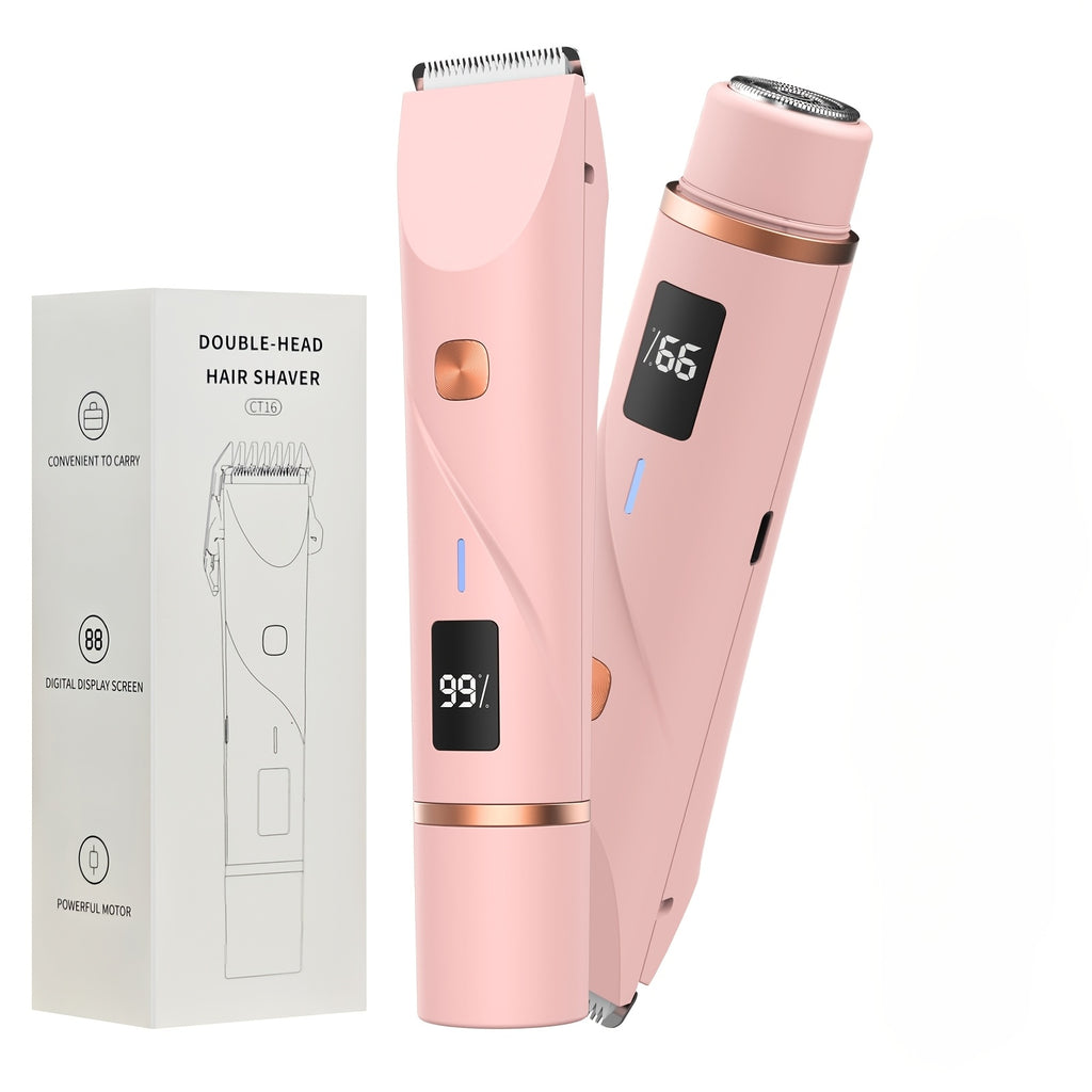 Brand New Upgraded Version with a Built-In Battery Display, Women'S Bikini Trimmer, Bikini Shaver, Dual-Head 2-In-1 Electric Shaver for Women (Suitable for Any Body Part), for Both Wet And Dry Use, Specifically for The Bikini Area