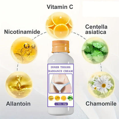 Intimate Brightening Cream with Vitamin C & Hyaluronic Acid – Niacinamide Dark Spot Corrector for Inner Thighs, Underarms & Private Areas | Hypoallergenic Moisturizer for All Skin Types, Unisex, 50g
