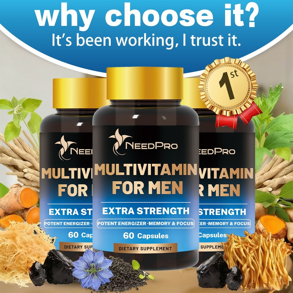 120 Capsules Men'S Vitamin, Rich in Vitamin C, Vitamin A, Vitamin D, Vitamin B6, Folic Acid, Zinc, Biotin, Vitamin B12, Exercise - Healthy Supplement