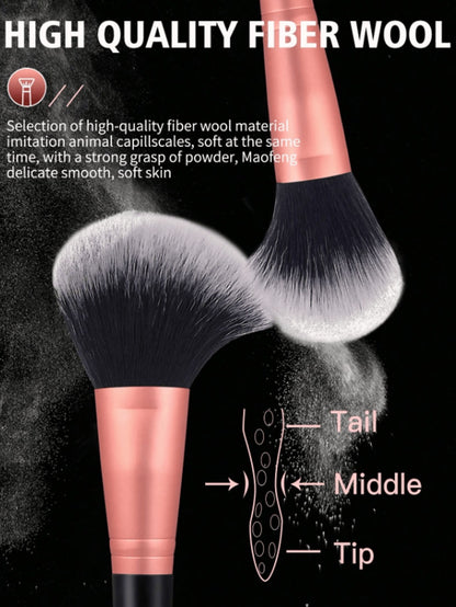 Makeup Brush Set 23/44/47PCS Super Soft Nylon Bristles with Bag - Concealer Contour Sponge Eyeshadow Blending Kit Wet Dry Use - Full-Size Brushes for Powder Highlight Contour All Skin Types