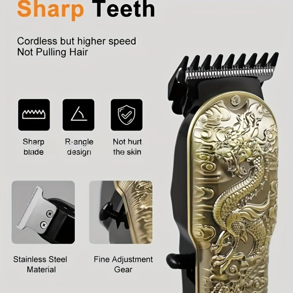 9pcs Hair Clipper Set + 1 Fashionable Elegant Belt, Electric Digital Hair Clipper, Trimmer, Rechargeable, Professional For Salons, Elegant Belt, Suitable For Both Men And Women, The Perfect Gift For Christmas And Halloween