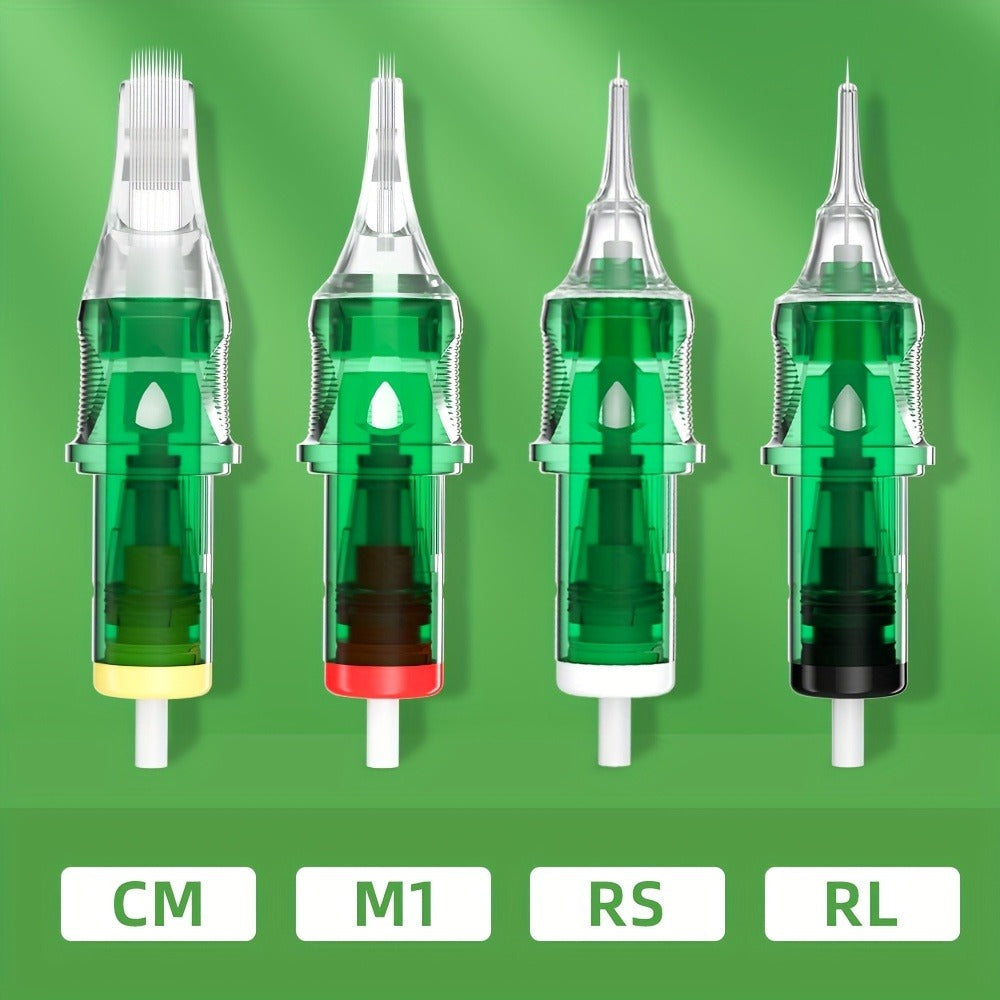 A Set of 20 Disposable Tattoo Needles for Magicians, Featuring High Transparency, Adjustable Lines, Various Gauges, Excellent Rigidity, Lasting Sharpness, And Ample Ink Capacity, Perfect for Both Professional Tattoo Artists And Novices