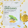 Oil Of Oregano Softgels Per Serving, 300 Count, 2in 1 Formulated with Black Seed Oil Plant Based, with Ultra-High Carvacrol & Thymoqione Content, for Fitness, Maximally Absorbed with Ideal Pairing Per Servingherbal Equivalent, Preferred Gift