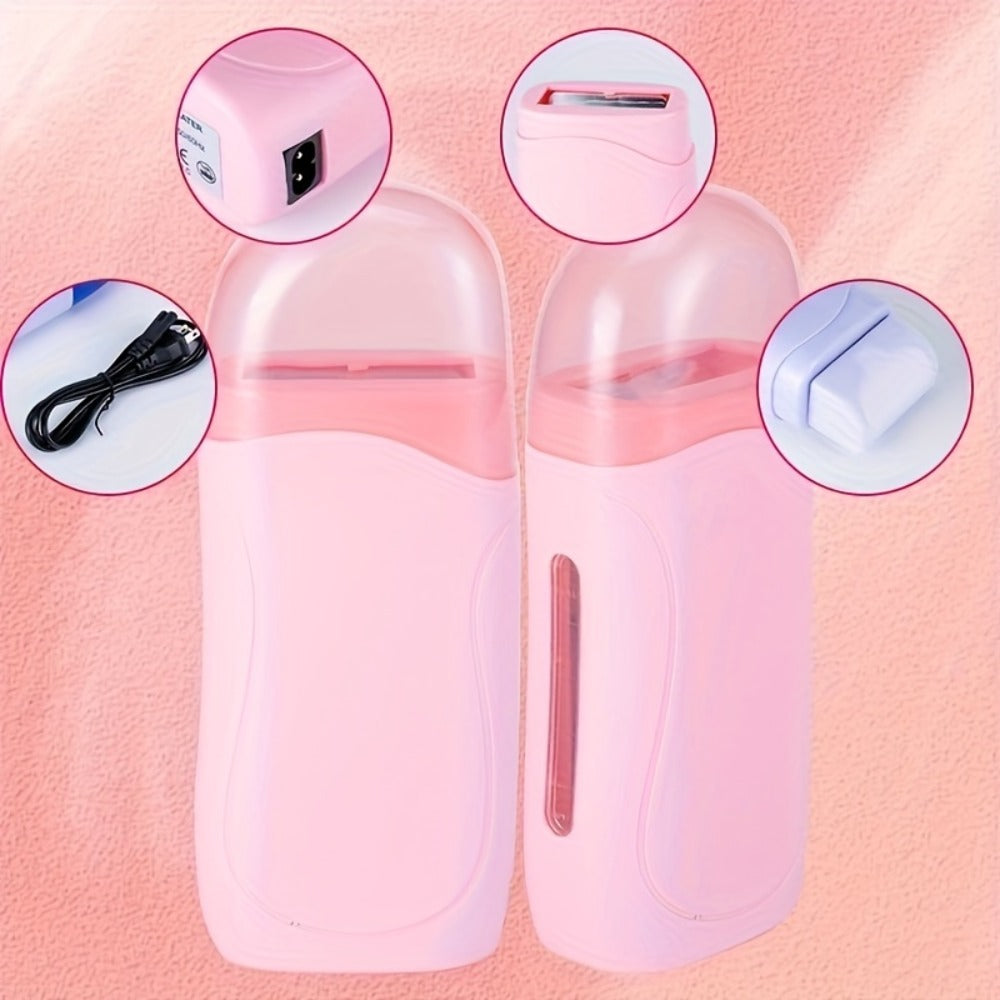 Hair Removal Wax Warmer, Portable Wax Machine Roller for Women Men, Waxing for Soft Wax Heater, Roll-On Design for Travel Home Use, Solely Roller