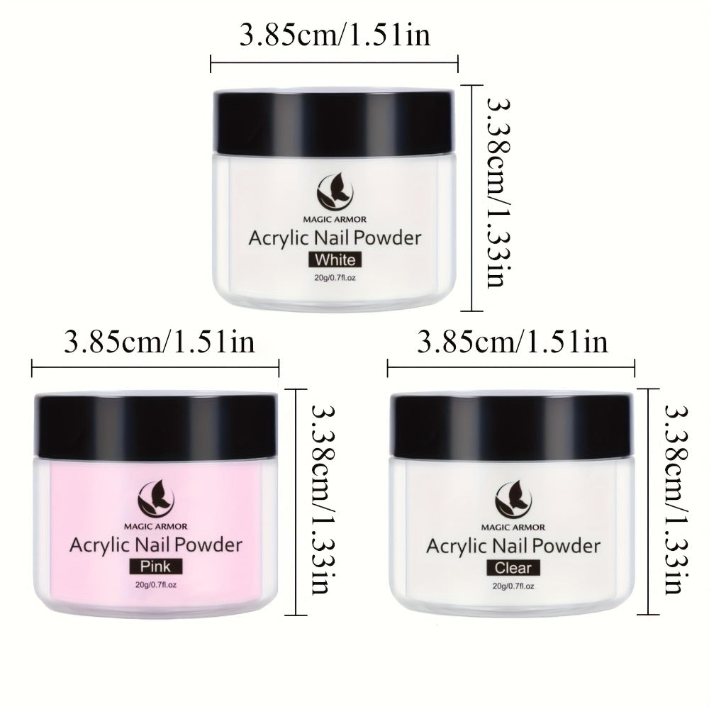 Acrylic Nail Kit, A High-quality Acrylic Powder with Aids Such As A Professional Brush Is Perfect for Aspiring Nail Technicians