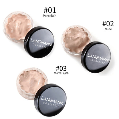 Cream Concealer Foundation Set — 3-Piece Waterproof Long-Lasting Formula | Covers Dark Circles Eye Bags Freckles Red Marks | Contour Makeup | 12 Shades