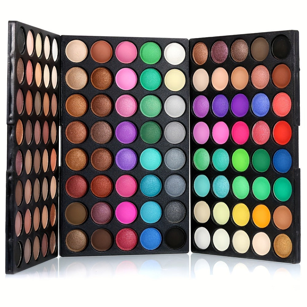 120 Color Christmas Eye Shadow with 8 Makeup Brushes Multi-color Eye Shadow Palette Stage Makeup Cosplay Pearlescent Matte Multi-color Eye Shadow Winter Makeup Valentines Day Gifts