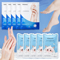10 Pairs Goat Milk & Niacinamide Moisturizing Foot Masks - Enriched with Ceramides, Hyaluronic Acid, And Allantoin. Exfoliates, Helps Prevent Cracked Skin, Brightens, And Leaves Feet Soft And Smooth. Ideal for Foot Care.