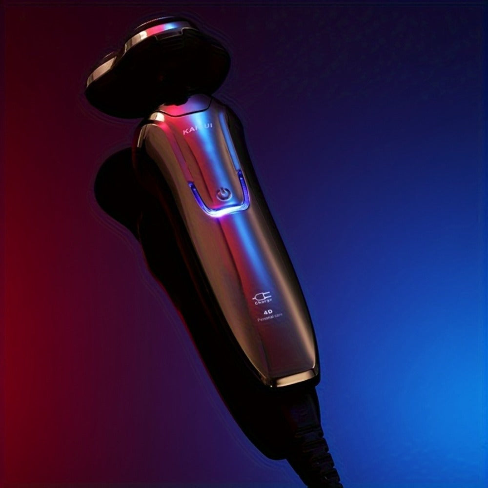 This 4D Floating High-End Electric Shaver Features a Three-Blade Design, Is Fully, Has an LED Display for Battery Status, And Supports Type-C Fast Charging, Making It a Perfect Gift for Men And Fathers.
