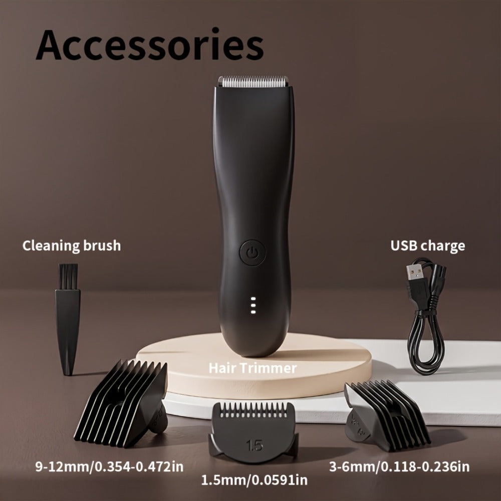 Professional Body Hair Trimmer, IPX6 Waterproof with Replaceable Blades. Men's Groin and Body Hair Trimmer, Electric Ball Trimmer with Replaceable Ceramic Blades for Grooming, Beauty Scissors, Men's Razor, Bikini Trimmer for Women, Father's Day Gift