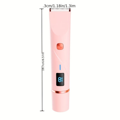 Electric Bikini Trimmer for Women 2-in-1 Dual Head with Digital Display — Wet & Dry Painless Hair Removal for Bikini Line, Legs & Underarms, Rechargeable Cordless Shaver