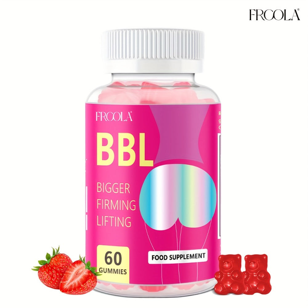 Women'S BBL And BBG Gummies - Herbal Essence | Bum And Chest Health Support Gummies for Women | Strawberry Flavor | Women'S Fitness Supplement 60 Gummies