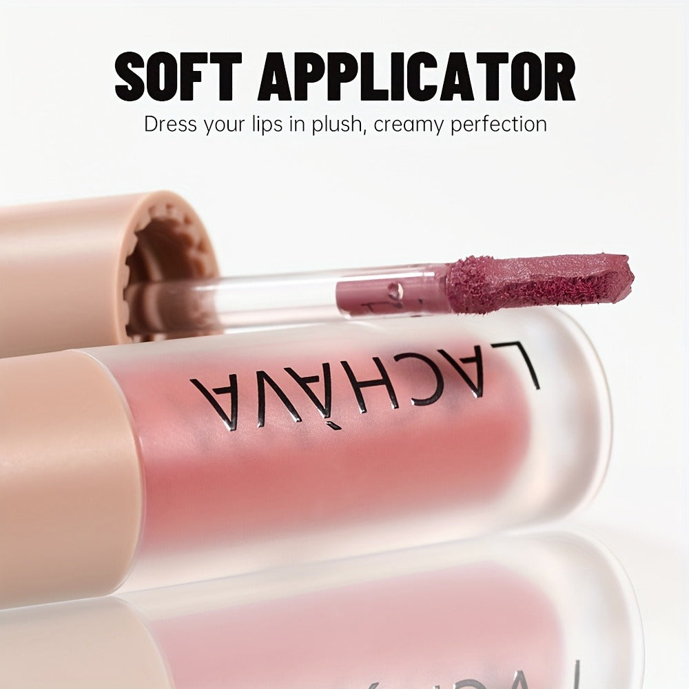 Velvet Liquid Lipstick Matte Lip Gloss — Long-Lasting Waterproof Non-Drying Formula, Highly Pigmented All-Day Wear in Nude Brown Pink Red Purple Gold