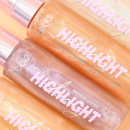 Glitter Spray for Body Face Hair Long-Lasting Luminous Shimmer Spray Lightweight Non-Greasy Radiant Glow Makeup for Festival Party Everyday Wear 4 Shades