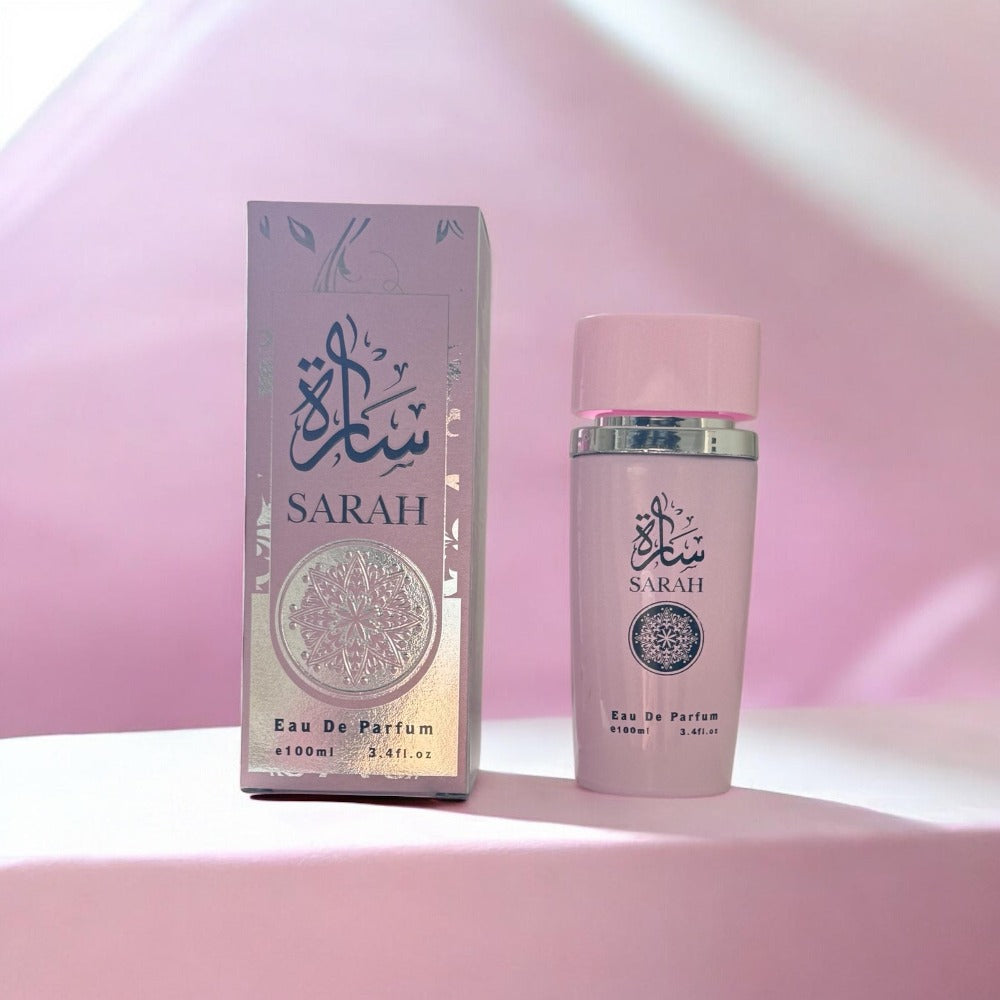 Floral Eau de Parfum for Women — Sarah Pink Delicate Feminine Elegance 100ml / 3.38 Fl Oz, Romantic Confident Long-Lasting Fragrance Spray for Any Occasion