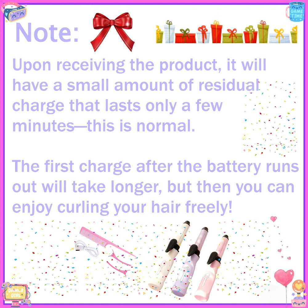 Portable Wireless Mini Hair Curling Iron Long Lasting Style Airy Bangs Big Wave Permanent Hairdressing Tools Additions for Students