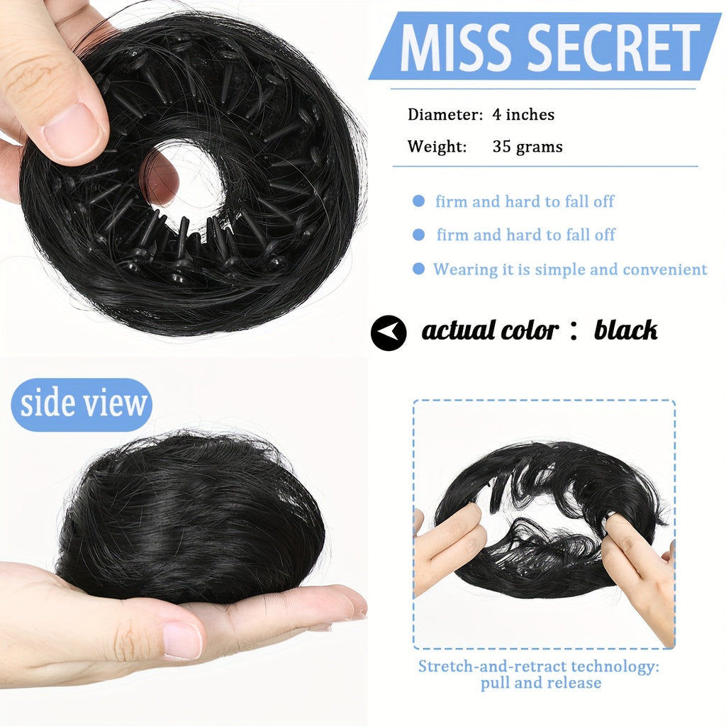 4-inch Magic Bun Hair Accessory for Women, Easy-to-use Headbands And Hair Clips, Perfect for Elegant High Ponytails, Made Of High-temperature Synthetic Fiber, Ideal for Weddings, Parties, And Formal Events, Suitable for Formal Occasions