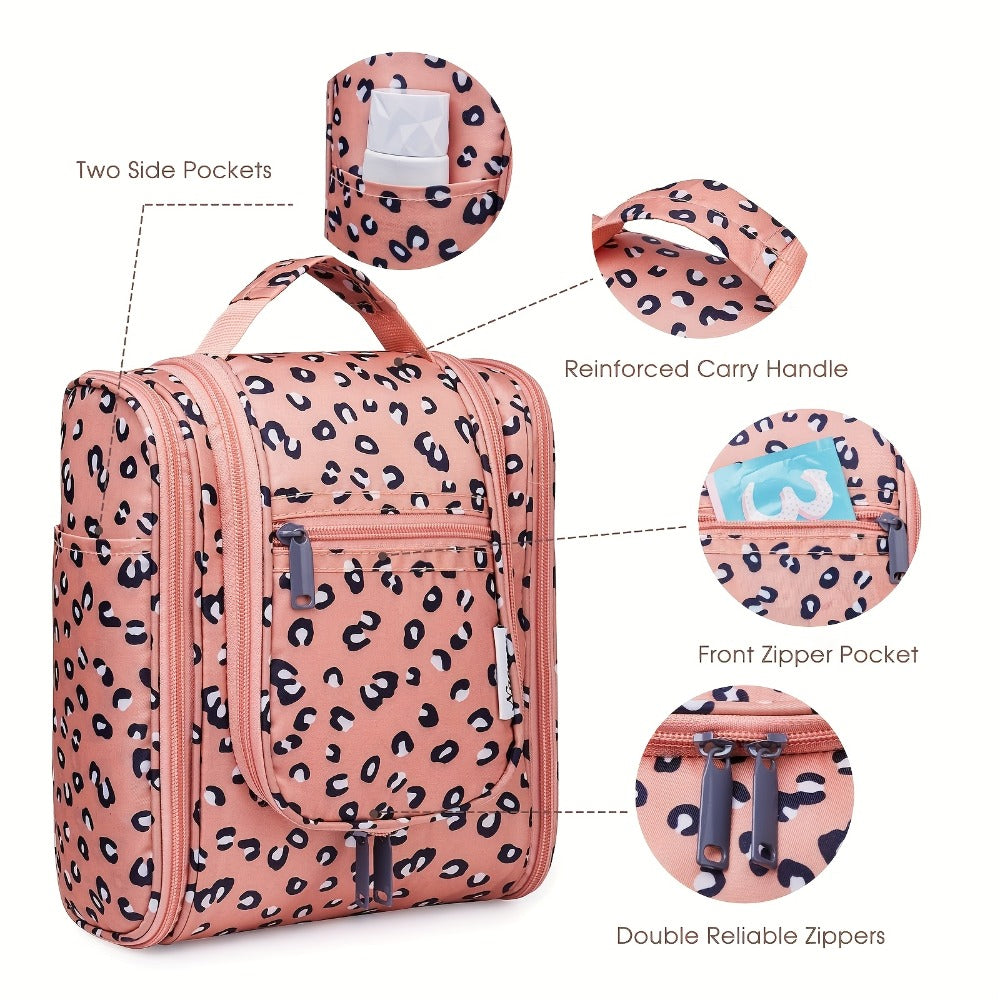 Hanging Toiletry Bag for Women Travel Makeup Bag Multi-Compartment Cosmetic Organizer with Hook Large Capacity Waterproof Toiletry Pouch for Travel Cruise Gym