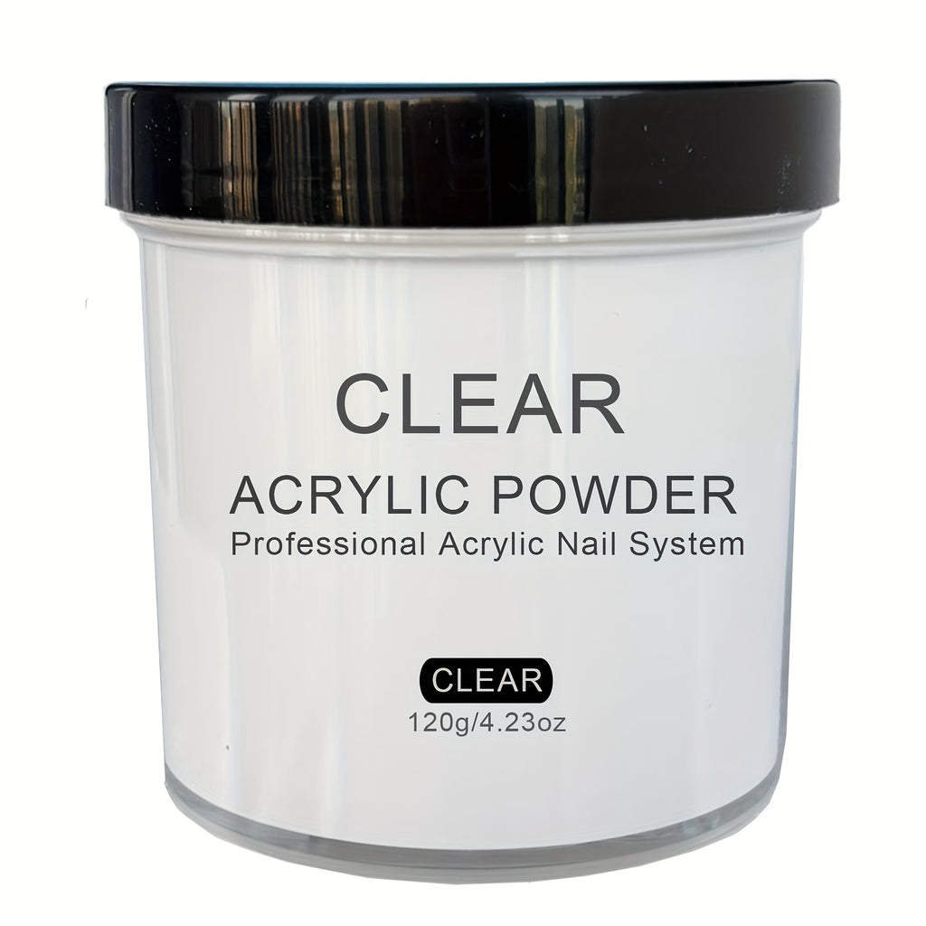 Clear White Pinkish 4Oz Acrylic Powder, Professional Acrylic for Nail System for Nail Extension Sculpting And 3D for Nail Art, Polymer Powder, No Lamp Needed