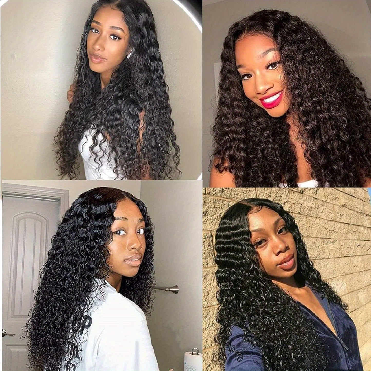 Lace Front Wig Human Hair 4x4 HD Transparent Closure - Brazilian Body Wave Pre Plucked Baby Hair 180% Density Natural Black 14-26 Inch