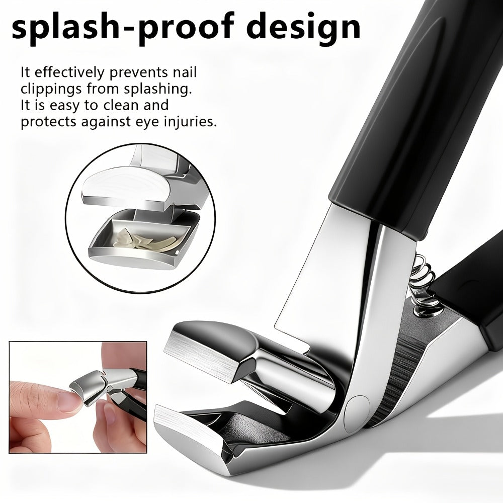 9pcs Stainless Steel Nail Care Set | Suitable for Ingrown and Thick Nails - Heavy-duty Scissors Set with Nail File, Foot File, Cuticle Forceps, and Beauty Tools - Modern Design, Essential for Men, Women, Seniors, Halloween Gifts