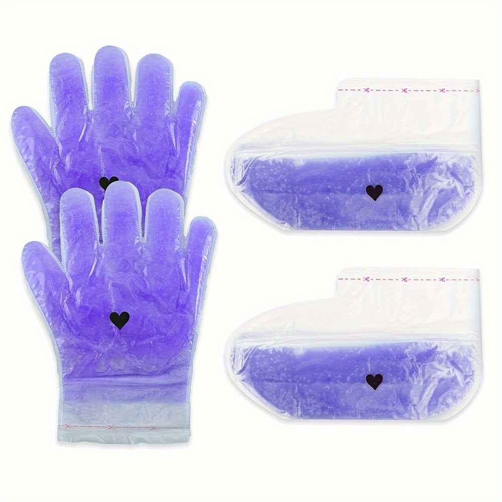 WAXKISS Gift Box Paraffin Beauty Mask Hand and Foot Mask Home Care Stone Wax Hand Mask Foot Mask New Formula Long-Lasting Smooth Soft Care Easy to Use Precise Care for Hands and Feet Smooth Hand and Foot Experience Pink Grapefruit Purple Lavender