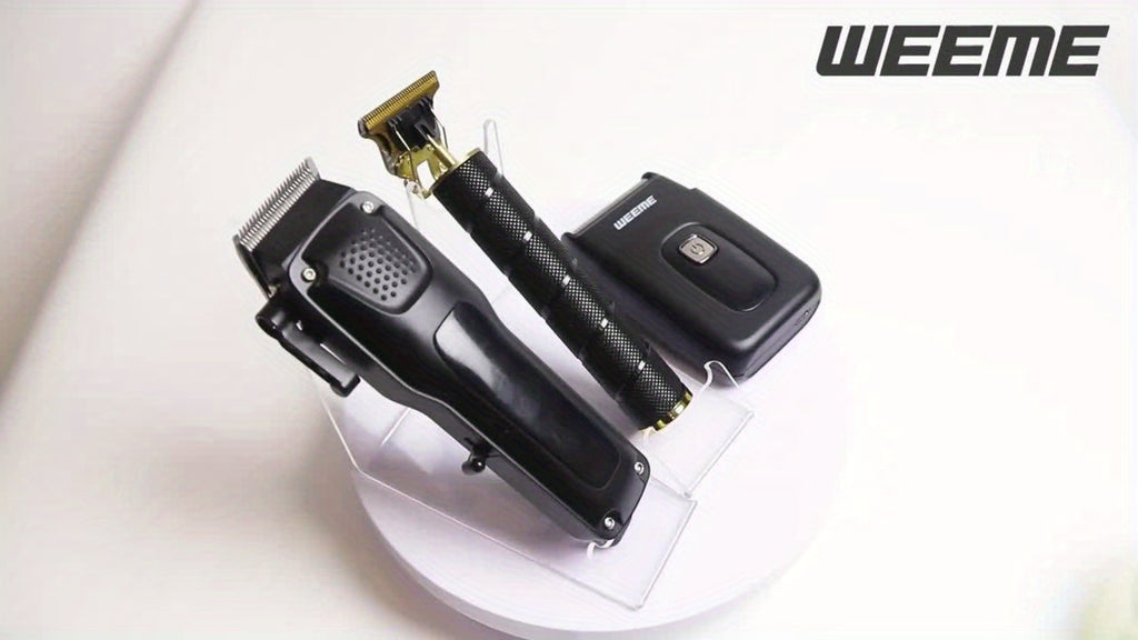 WEEME Essential Grooming Kit for Men, Ultimate Trimming and Shaving Solution with USB Charging and LCD Battery Display, Perfect Gift for Dad Brothers Sons or Friends
