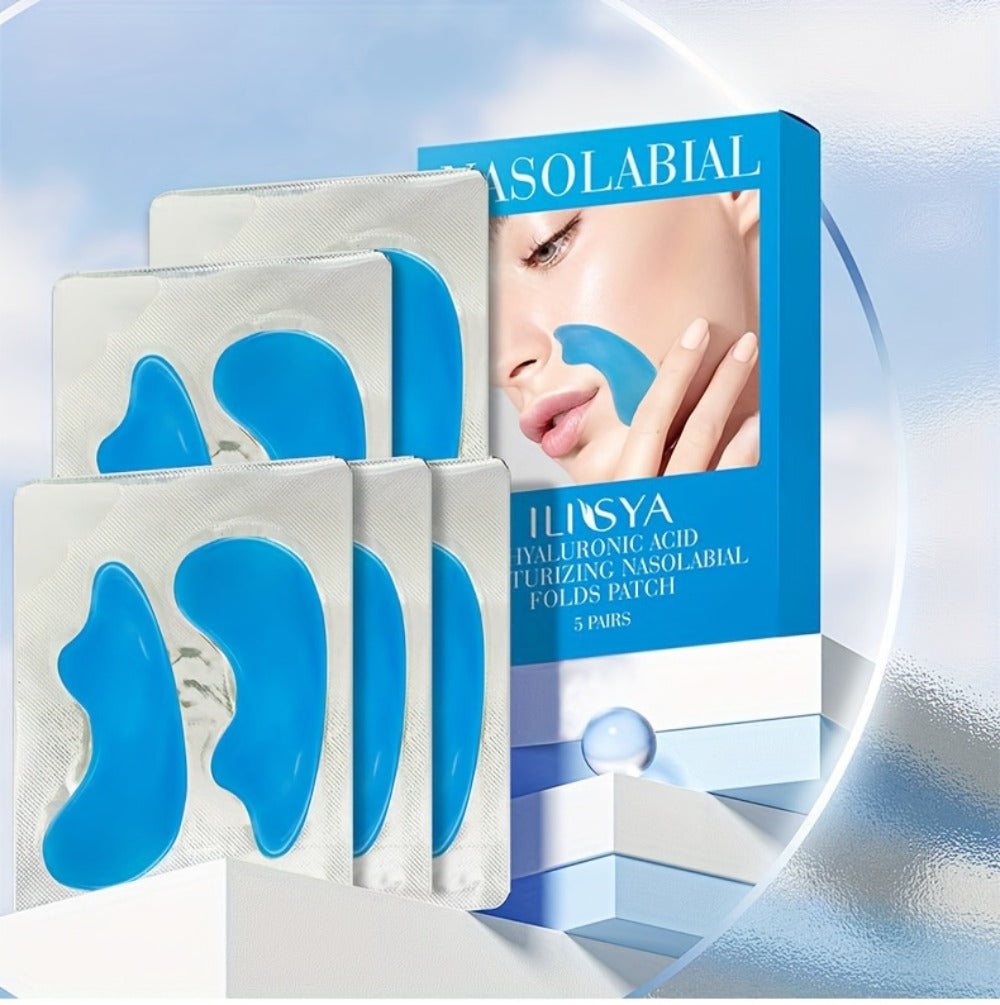 ILISYA 3 Boxes, Hyaluronic Acid Laugh Line Sticker, Collagen Nose Line Sticker with Lifting And Tightening Effect, Law Line Sticker, Supplement Collagen, Increase Skin Elasticity, Make Smile More Confident, Discount Pack, Daily Skin Care Good
