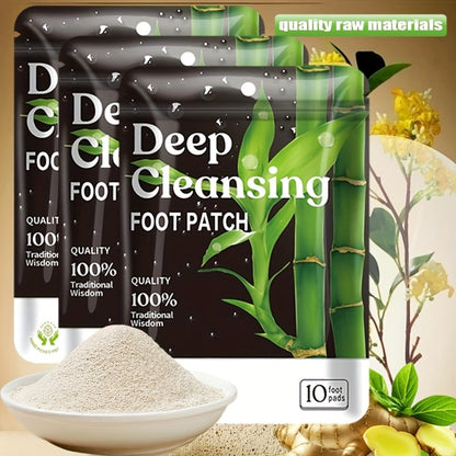 Foot Detox Patches 100pcs - Deep Cleansing Bamboo Vinegar & Ginger Powder Foot Pads, Natural Plant Ingredients, Alcohol-Free Moisturizing Foot Care for Winter & Daily Use