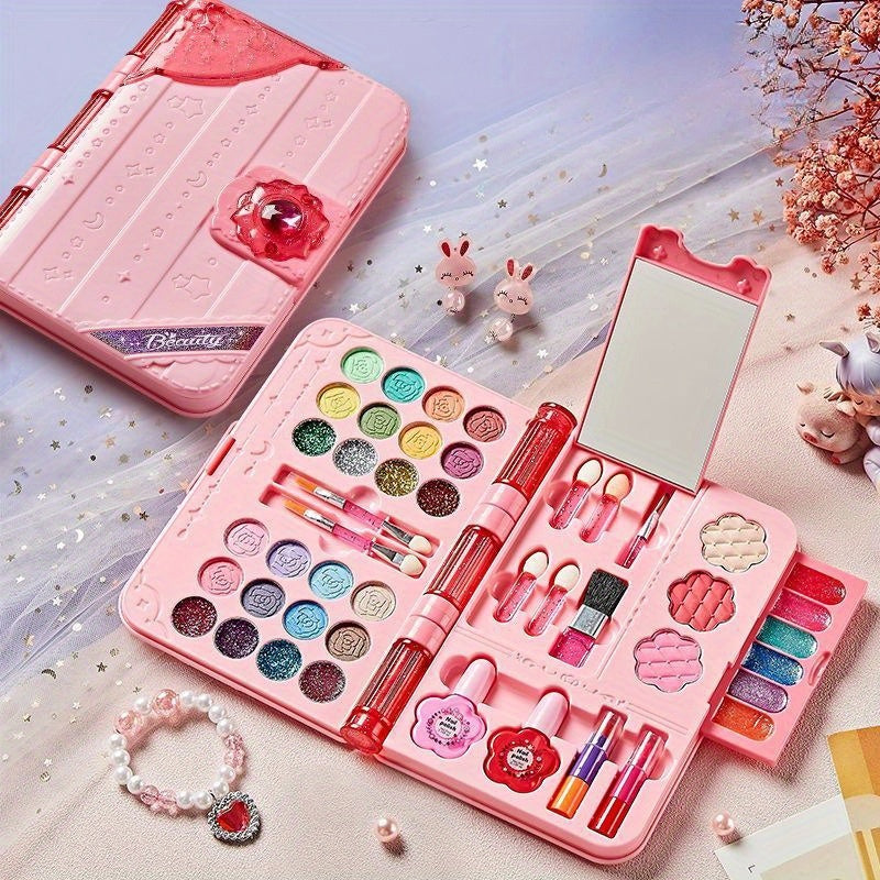 [Birthday Gift, Halloween] Make-up Set, Birthday Gift, Washable Make-up, Comes with A Mirror, Halloween Princess Make-up Case