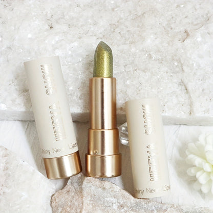 Glitter Metallic Lip Color Set 3pcs - Shimmering Golden Brown with Sparkling Glitter Finish | Metallic Lipstick for Party, Cosplay & Festival Makeup | Bold Statement Lip Look