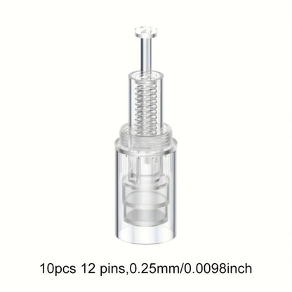 Derma Pen Replacement Needle Cartridges 10pcs/Pack — 12 Pin, 36 Pin & R-Nano Tips for L1 L3 L6 L8 S8 Microneedling Pen, 0.25mm Screw-Lock