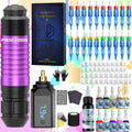 POSEIDON Tattoo Pen Kit - Wireless Tattoo Gun Kit, Tattoo Machine Kit With Tattoo Power Supply And 20pcs Tattoo Cartridge Needles, Complete Tattoo Kit Tattoo Supplies For Beginner