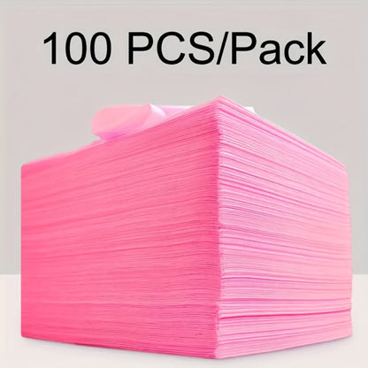 Disposable Massage Table Sheets 100-Pack – Non-Woven Spa Bed Cover for Massage Therapists, Estheticians, Tattoo Artists & Salons, Stain-Resistant, White or Pink