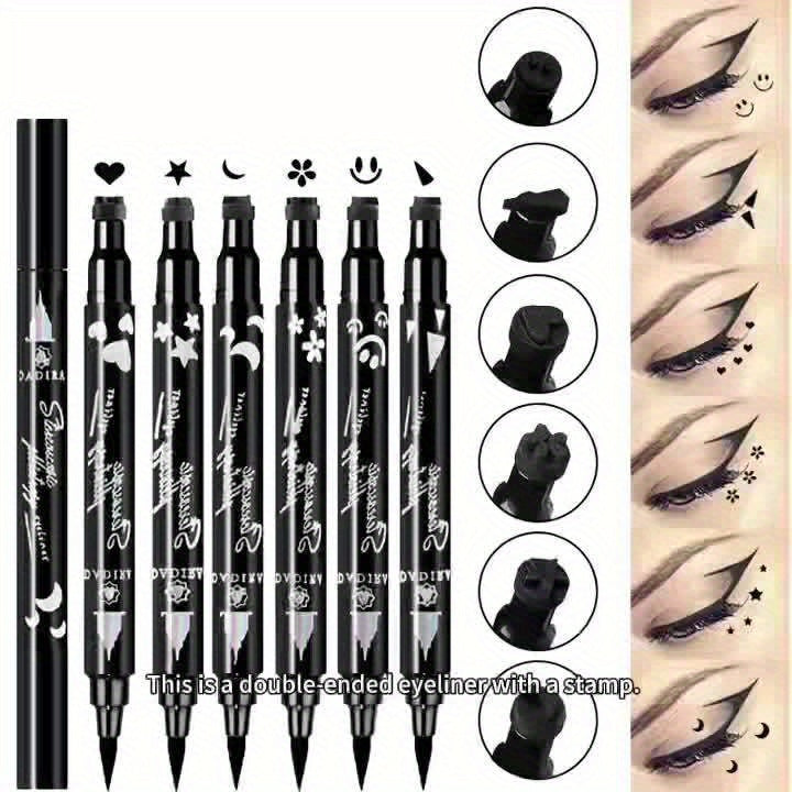 6pcs Eyeliner Pen • Waterproof Oil Proof Smudge Free • Double Head Eyeliner SealEyeliner • Suitable for Holidays, Easter Christmas Mother's Day Valentine's Day • HolidayGift