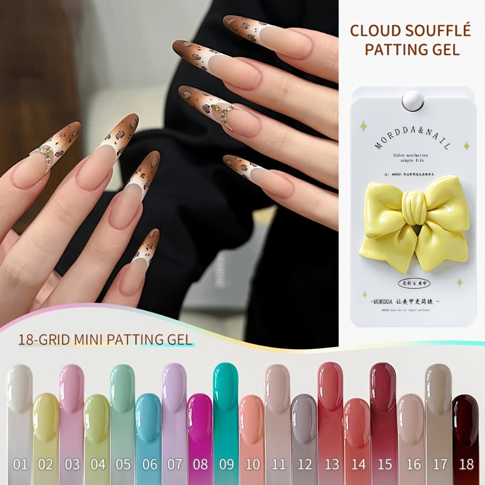 MORDDA Autumn/Winter New Popular Patting Gel Nail Art Set 18pcs, High Saturation Color Patting Gel PolishFor Fashion Salon Nail Design, Women's Nail Art Tools, Preferred Choice for Nail Enthusiasts