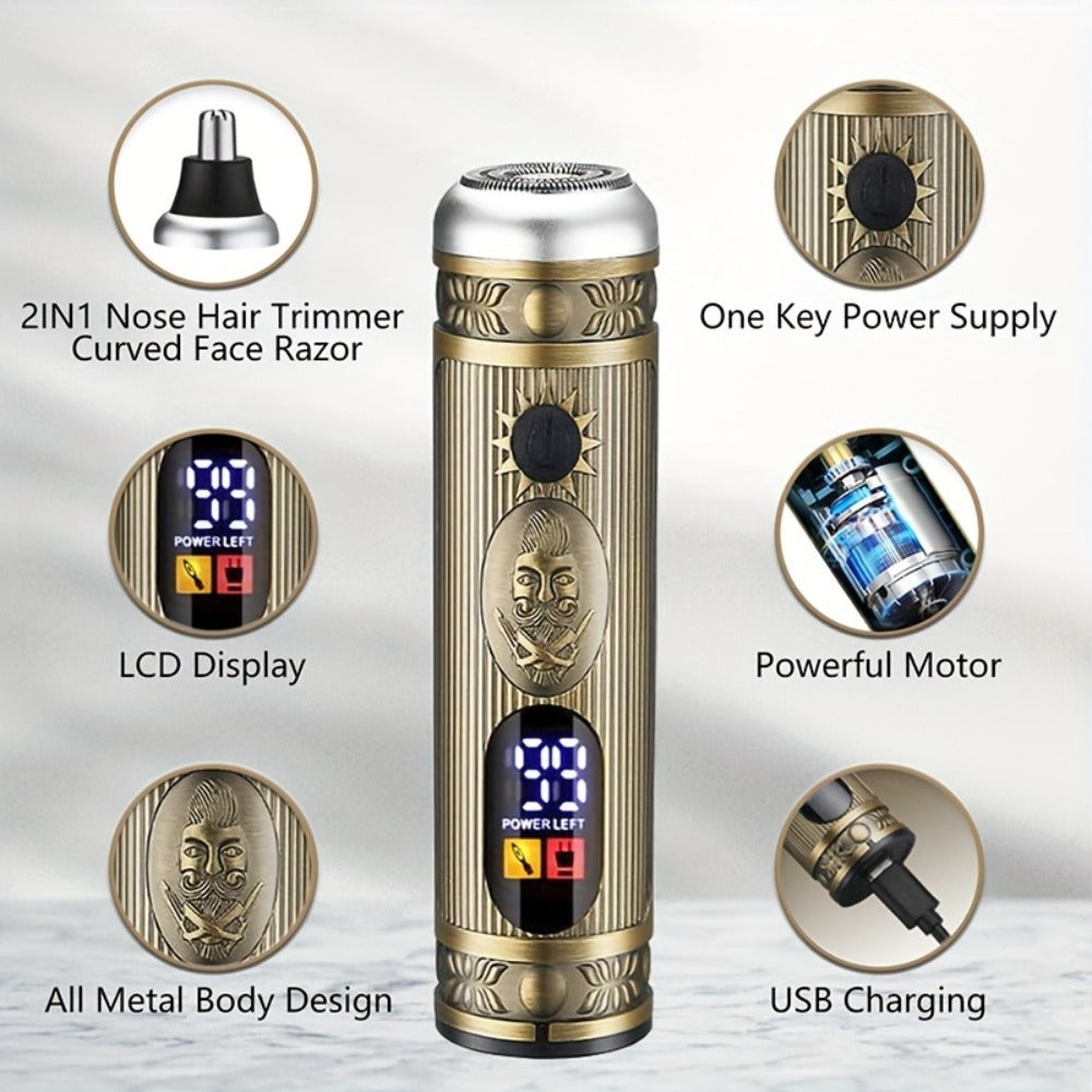 [Professional Hair Clippers] GSKY Men's Professional Hair Clippers & Trimmers | T-Blade Trimmer, Nose Hair Trimmer, Electric Razor with LCD Display, USB Rechargeable, Ergonomic Design for Hair Cutting & Grooming