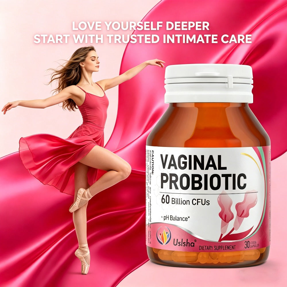 USLSHA Probiotics for Women Support PH Balance, Yeast Balance, V-Flora & Feminine Health with Women' s Health Blend & Cranberry Extract 60 Billion CFU, Vegan-friendly, 30 Capsules