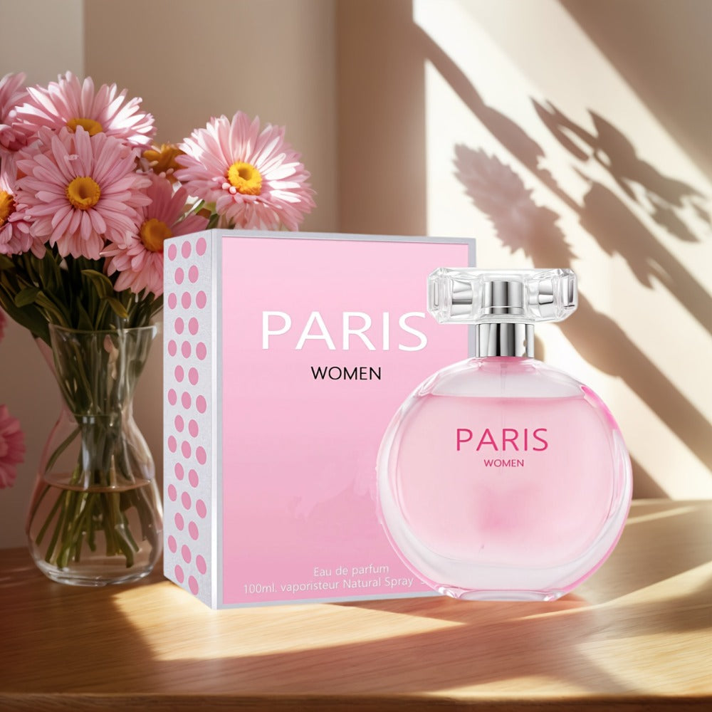 Paris Lady Women's Perfume Spray 3.4 oz — Sweet Fruity Gourmand Fragrance | Soft Woody Musk Base | Long-Lasting Elegant Scent for All Skin Types | Gift for Her