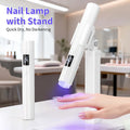 Portable LED Nail Stamper Lamp with 4 Heads, DIY French Manicure & Nail Sticker Decor Kit, One-Step for Press-on Stickers & Nail Art, Rechargeable Home Travel Manicure Set, Gift for Beginners