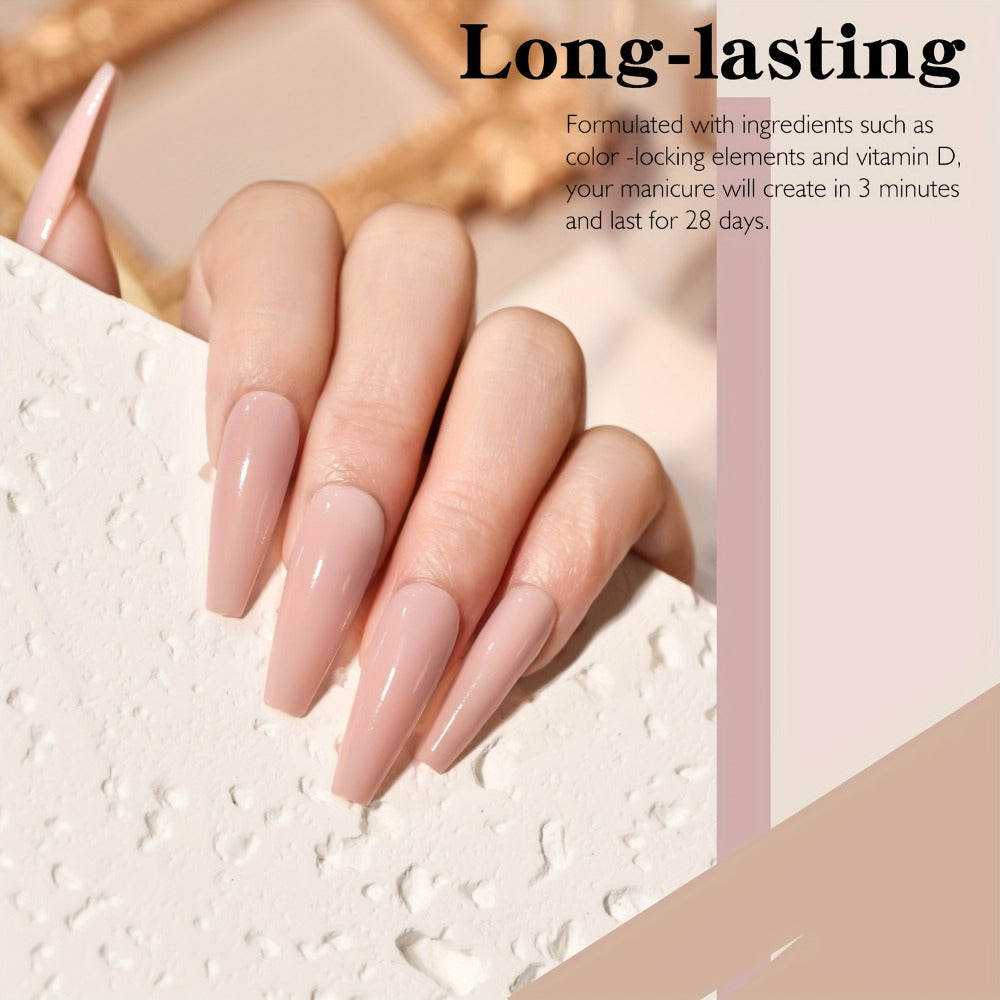 NOCIS 6pcs Nude Acrylic Dipping Powder Set - All Seasons Light Beige Tones, Brown Neutral Shades for 3D Nail Art, French Extensions & Carving, Odorless, No Power Needed, Perfect Gift for Women