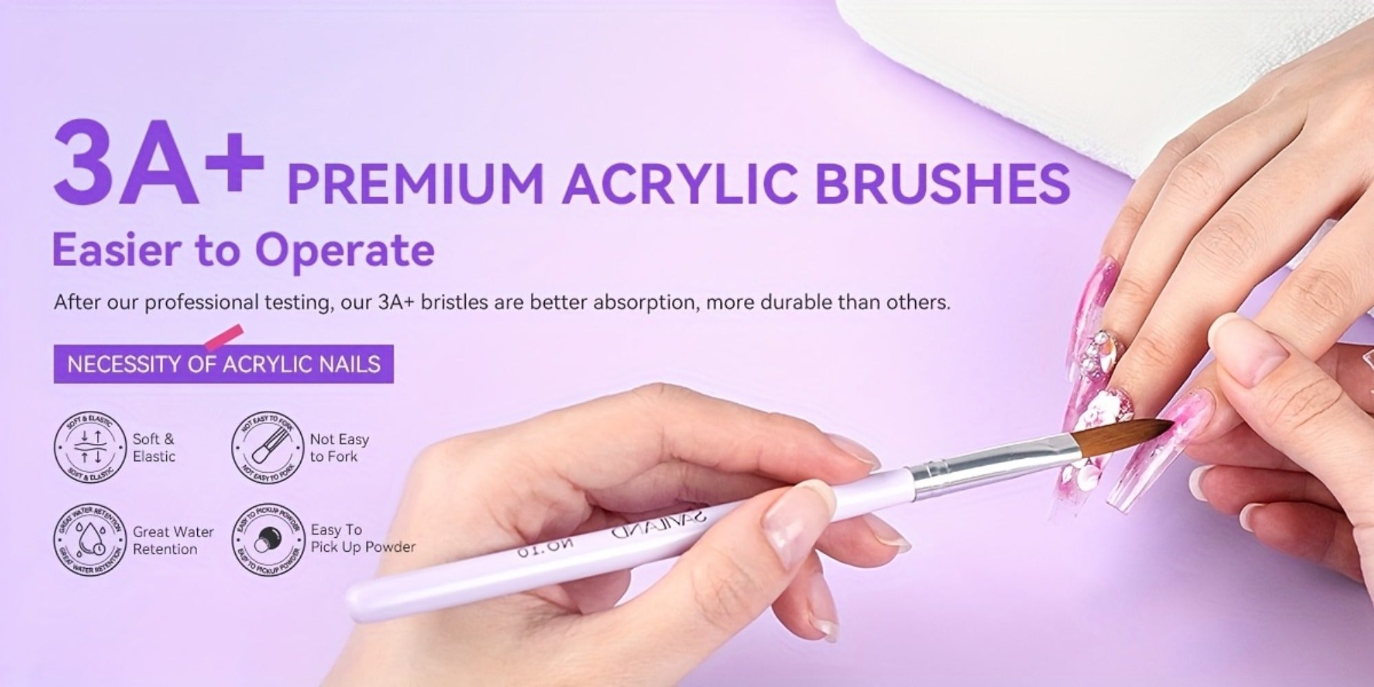 SAVILAND Salon-Grade Odorless Acrylic Liquid Monomer (8Oz) - Castor Oil & Vitamin E Enriched Formula with Complete Nail Kit (Brush/Dappen Tray/Mat), Low-Fume EMA Technology for Healthy Nail Art 2025