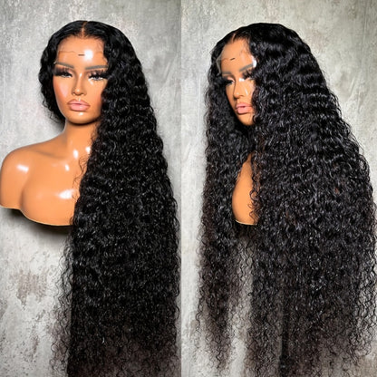 Deep Curly Lace Front Wig 13x4 28 Inch 180% Density Transparent Lace Synthetic Heat Resistant Coily Curls Glueless Adjustable Cap Natural Black Hot Pink for Women