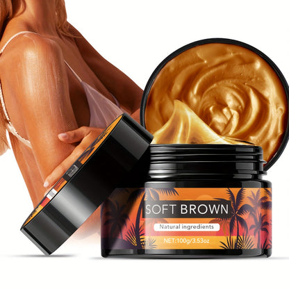 Self Tanning Cream 200ml Streak-Free Natural Glow with Glycerin & Coconut Moisturizing Fake Tan Lotion for All Skin Types Dry Skin Beach Outdoor Year-Round Tan Low-Allergy
