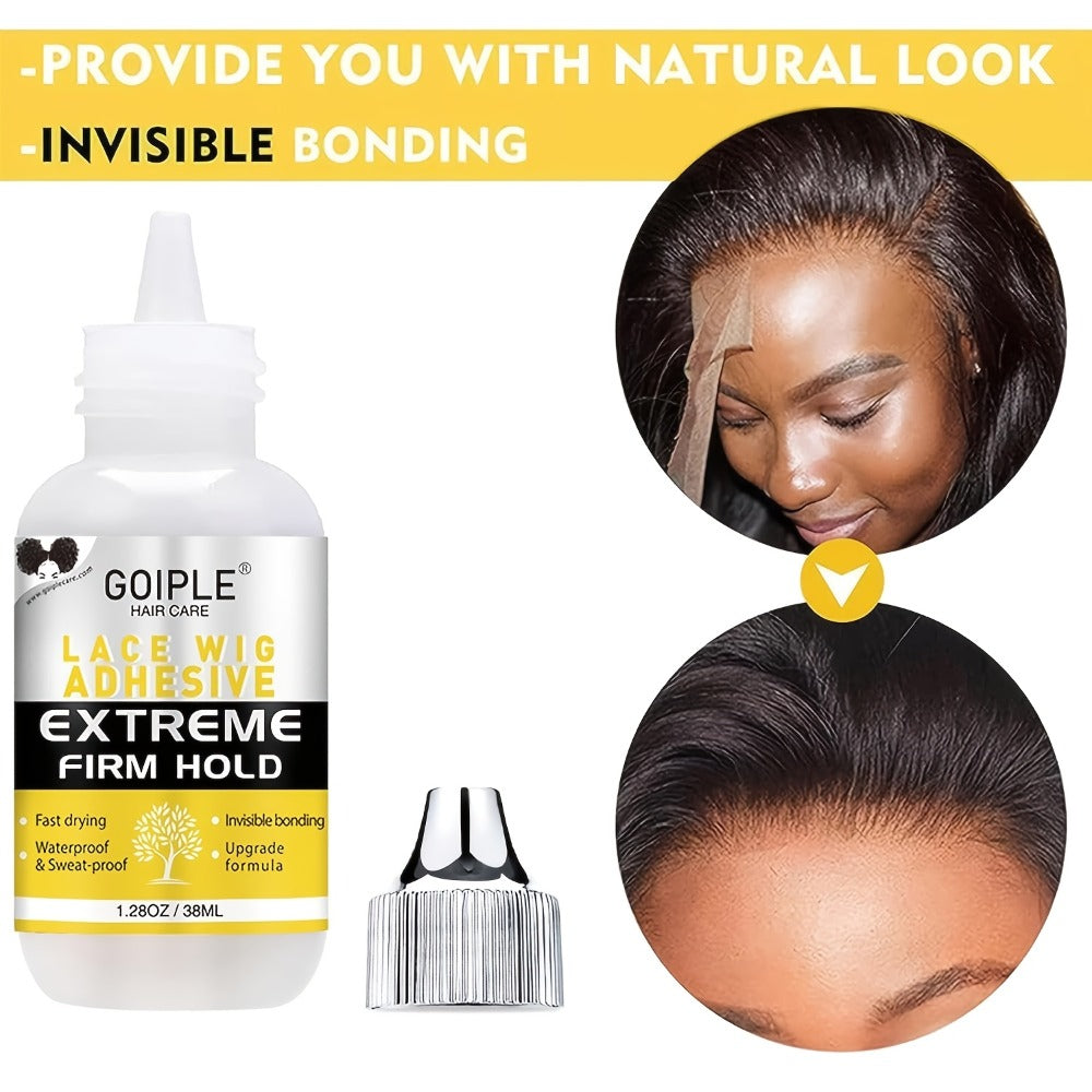 Lace Wig Glue Kit 10pcs Melting Spray Adhesive Remover Strong Hold Quick Dry No Residue for Beginners Wig Fixing Trimming Essential Tool Set