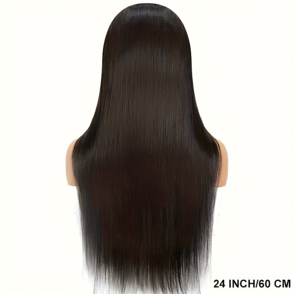 Wear and Go Wig Human Hair 4x4 HD Lace Closure — Glueless, Pre-Plucked, 200% Density, Straight, Pre-Cut Lace, Ready to Wear Wig for Women, Natural Black, 16–36 Inch