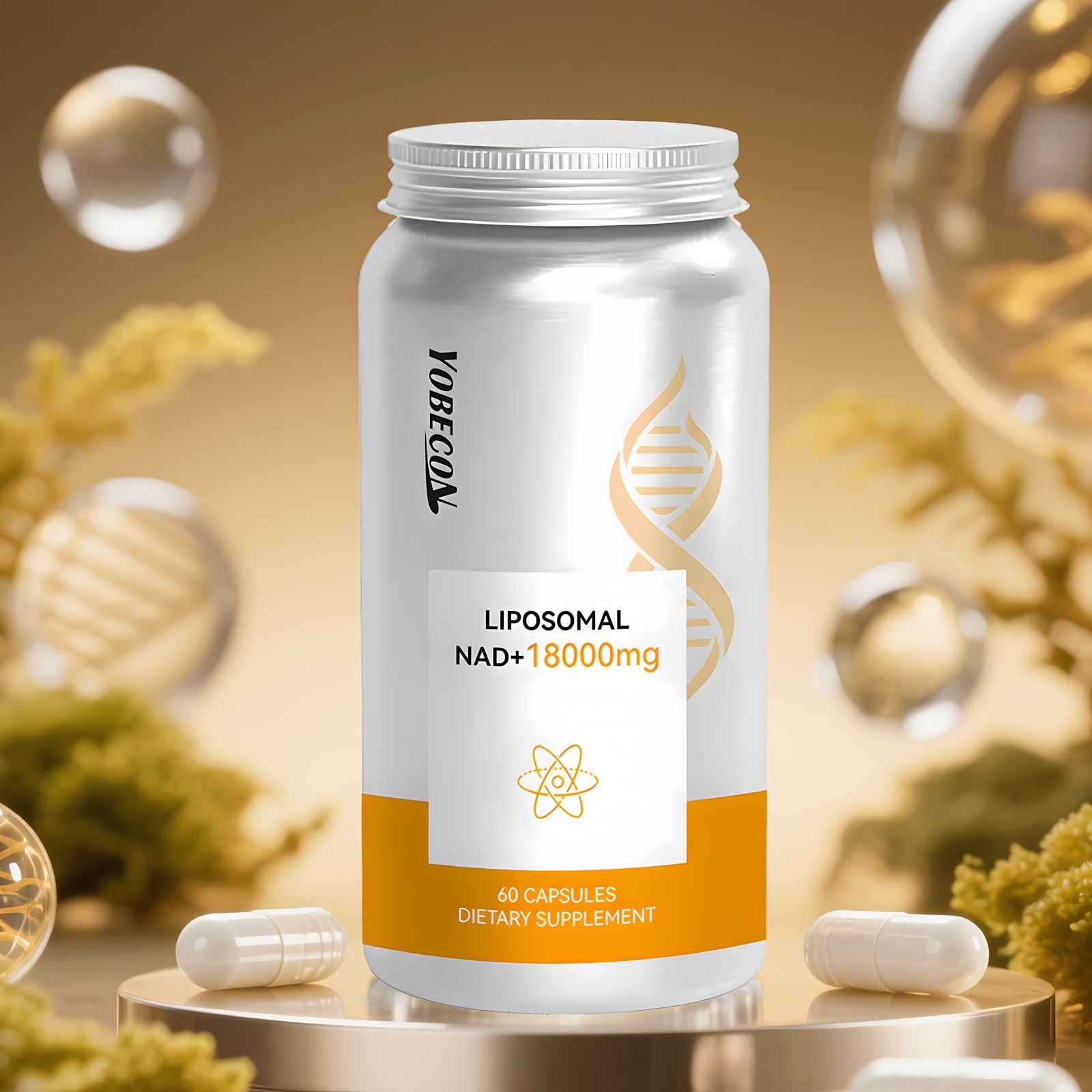 Gen5 Liposomal 18000mg NAD+ Booster Quercetin Trans-Resveratrol & D-Ribose High-Potency Formula for Health Energy, Focus & Antioxidant | High Absorption