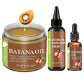 3pcs Honduran Batana Hair Oil + Batana Essential Oil + Batana Oil, Pure Cold-pressed Extract, Contains Biotin, Nourishes The Scalp And Hair, Strengthens Hair, Prevents Breakage And Split Ends, Suitable For All Hair Types, And Adds Hair Shine