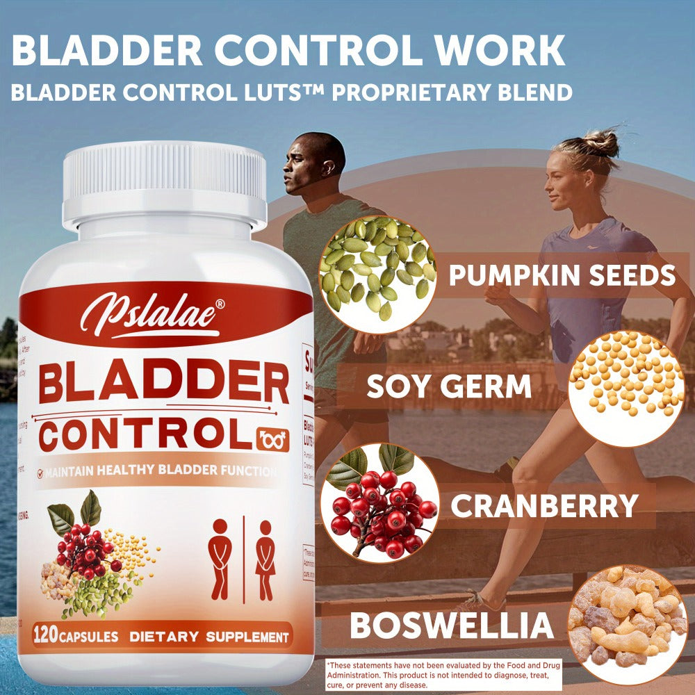Bladder Control - with Cranberry, Pumpkin Seed, Soy Germ, Supports Urinary Tract Health, Supports A Good Night Sleep, for Women & Men - 120pcs